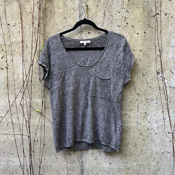 Madewell Gray Scoop Neck Sweater - Picture 5 of 11